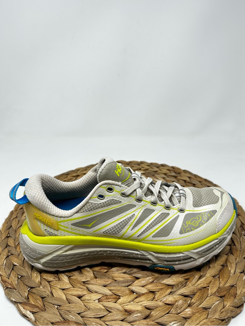 HOKA ONE Mafate Speed 2 Trail Running Shoes Eggnog Oxford Tan Size 6.5 Women's
